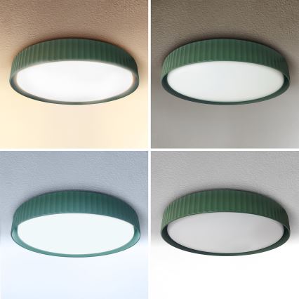Brilagi - LED dimbare plafondlamp LUCIA LED/60W/230V 3000-6500K Ø 59 cm groen + afstandsbediening