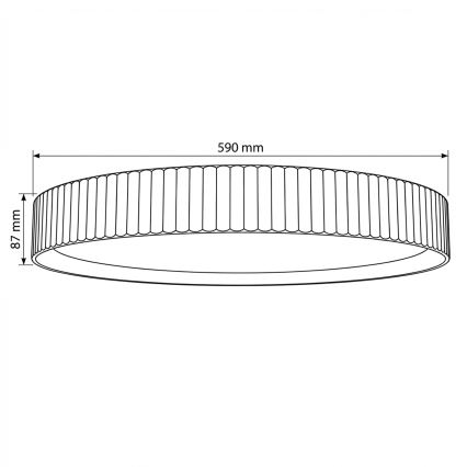 Brilagi - LED dimbare plafondlamp LUCIA LED/60W/230V 3000-6500K Ø 59 cm groen + afstandsbediening