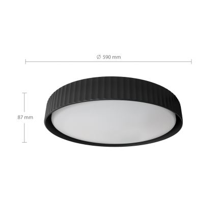 Brilagi - Dimbare LED-plafondlamp LUCIA LED/60W/230V 3000-6500K Ø 59 cm zwart + afstandsbediening