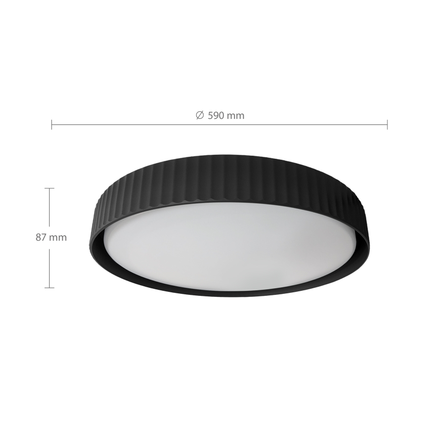 Brilagi - Dimbare LED-plafondlamp LUCIA LED/60W/230V 3000-6500K Ø 59 cm zwart + afstandsbediening