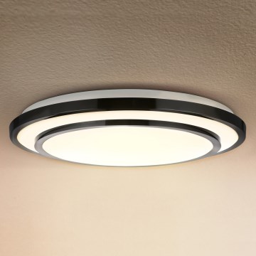 Brilagi - Dimbare LED plafondlamp LUCIANO LED/48W/230V 3000-6500K ø 39 cm zwart + afstandsbediening