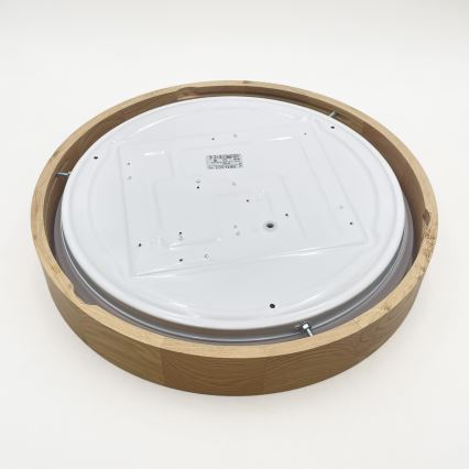 Brilagi - LED dimbare plafondlamp MANAROLA SMART LED/24W/230V 3000-6000K Wi-Fi Tuya Beacon Ø 41 cm eiken + afstandsbediening