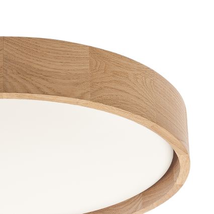 Brilagi - LED dimbare plafondlamp MANAROLA SMART LED/24W/230V 3000-6000K Wi-Fi Tuya Beacon Ø 41 cm eiken + afstandsbediening