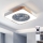 Brilagi - dimbare LED-plafondlamp met geïntegreerde ventilator LED/38W/230V 3000-6500K 3000-6500K 50x50 cm wit/eiken + afstandsbediening