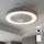 Brilagi - Dimbare LED-plafondlamp met ventilator LED/38W/230V 3000-6500K 3000-6500K Ø 50 cm grijs/eiken + afstandsbediening