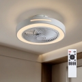 Brilagi - Dimbare LED-plafondlamp met ventilator LED/38W/230V 3000–6500K Ø46 cm wit + afstandsbediening