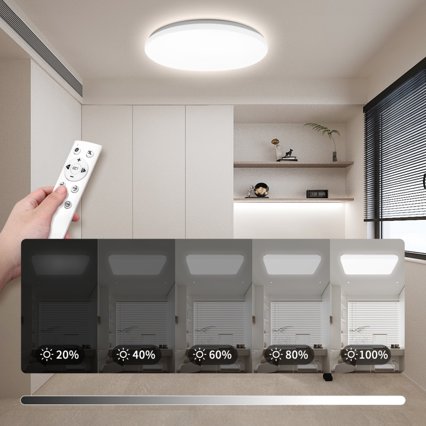 Brilagi - dimbare LED-plafondlamp MILKY WAY LED/36W/230V 3000-6500K Ø 48 cm + afstandsbediening