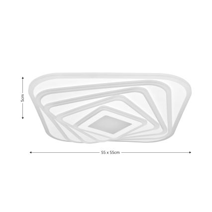 Brilagi - Dimbare LED Plafondlamp MODERN LED/210W/230V 2700-6500K 55x55 cm + afstandsbediening
