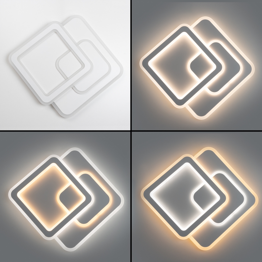 Brilagi - Dimbare LED Plafondlamp MODERN LED/80W/230V 2700-6500K 52,5x52,5 cm + afstandsbediening