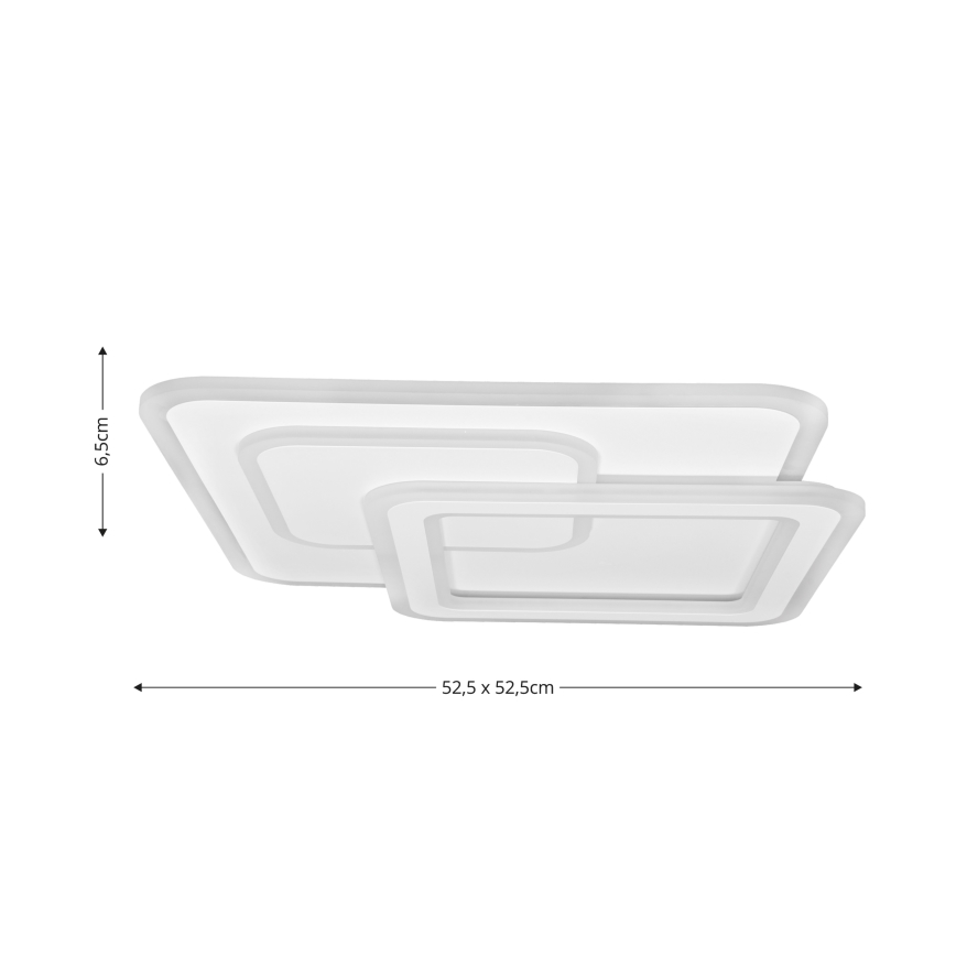 Brilagi - Dimbare LED Plafondlamp MODERN LED/80W/230V 2700-6500K 52,5x52,5 cm + afstandsbediening