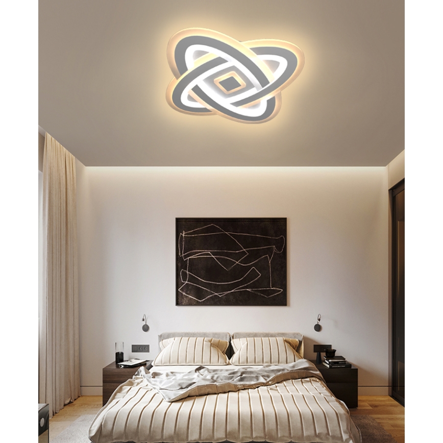 Brilagi - Dimbare LED Plafondlamp MODERN LED/90W/230V 2700-6500K 48x48 cm+ afstandsbediening