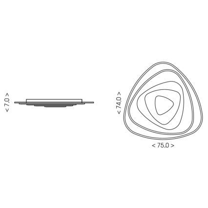 Brilagi - LED dimbare plafondlamp MODERN MAXI LED/140W/230V 3000-6000K 74x75 cm + afstandsbediening
