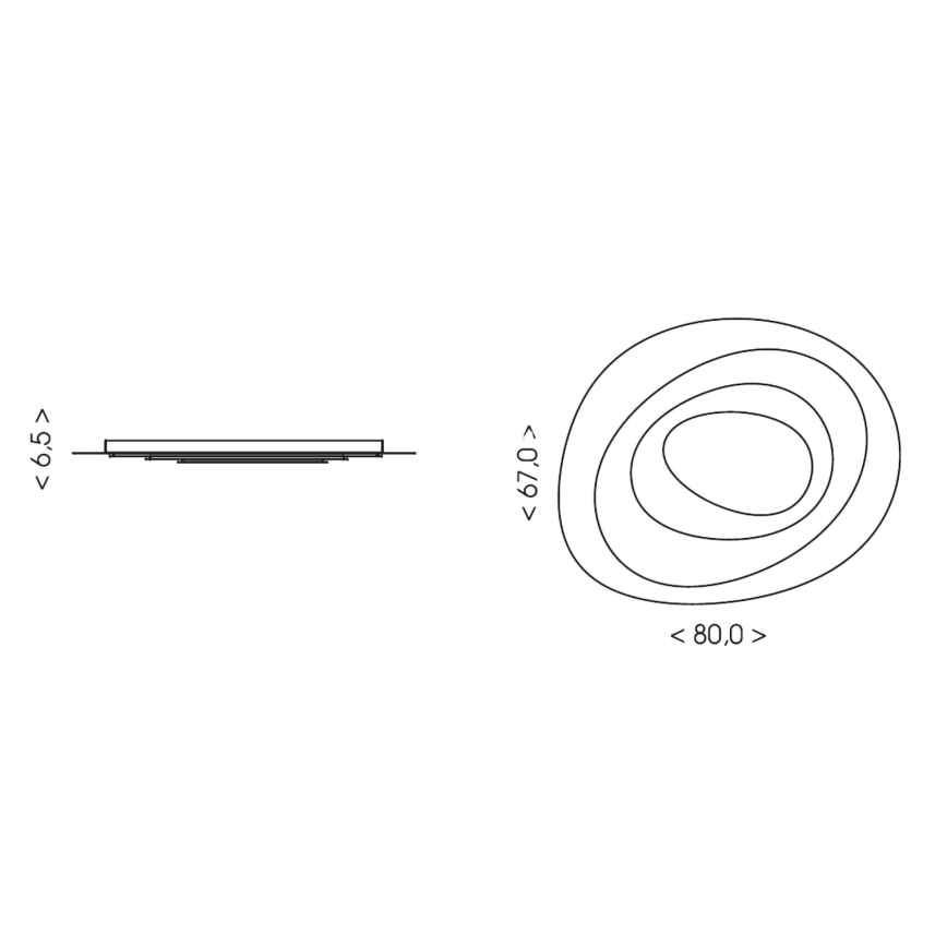 BRILAGI - dimbare LED plafondlamp MODERN MAXI LED/87W/230V 3000-6000K 67x80 cm + afstandsbediening