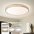BRILAGI - Dimbare LED-plafondlamp MOLINA LED/100W/230V 3000-6000K eiken Ø 80 cm + afstandsbediening