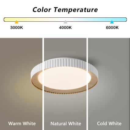 Brilagi - Dimbare LED-plafondlamp NEXO LED/48W/230V 3000-6000K wit Ø 43 cm + afstandsbediening