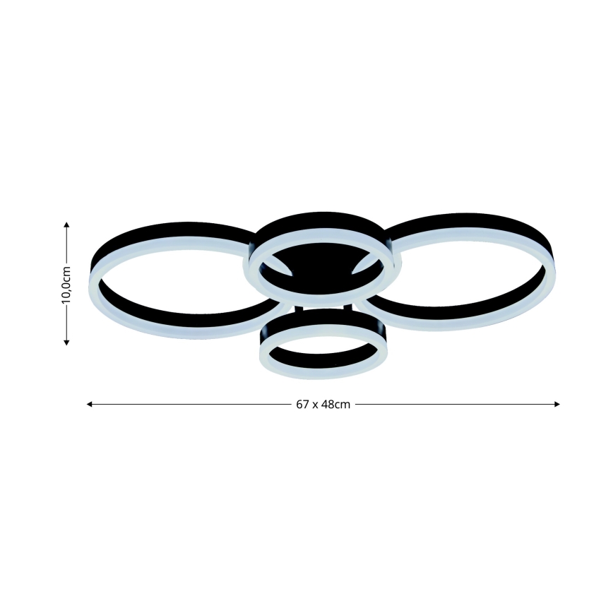 Brilagi - Dimbare LED plafondlamp ORBITS LED/49W/230V 3000/4000/6000K + afstandsbediening