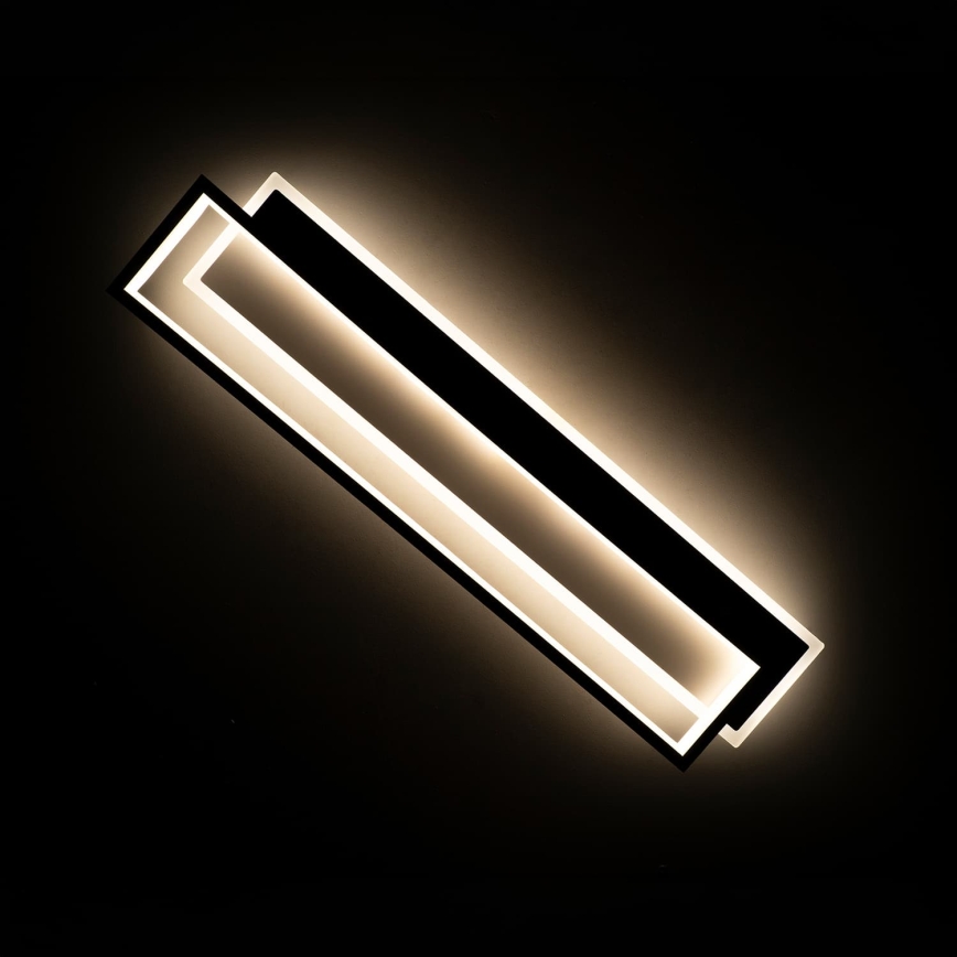 BRILAGI - LED dimbare plafondlamp OUTLINE LED/66W/230V 3000-6000K 15x60 cm wit/zwart + afstandsbediening