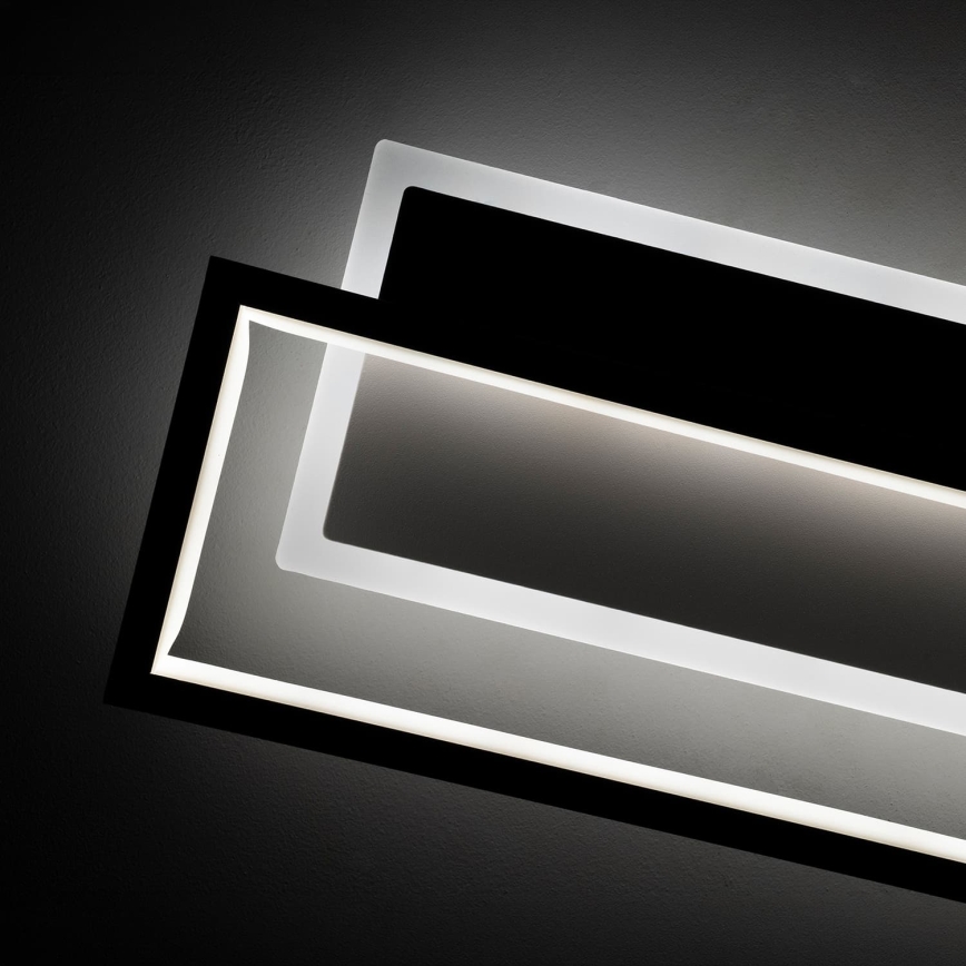 BRILAGI - LED dimbare plafondlamp OUTLINE LED/66W/230V 3000-6000K 15x60 cm wit/zwart + afstandsbediening