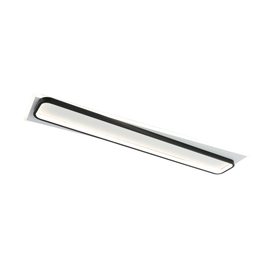 Brilagi - Dimbare LED-plafondlamp OUTLINE LED/90W/230V 3000-6000K 18x100 cm wit/zwart + afstandsbediening