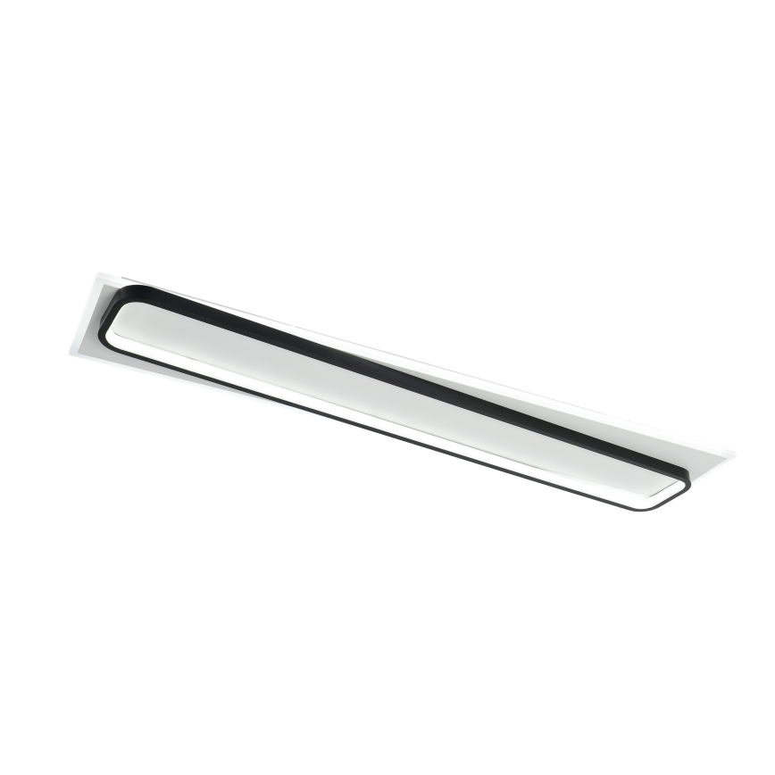 Brilagi - Dimbare LED-plafondlamp OUTLINE LED/90W/230V 3000-6000K 18x100 cm wit/zwart + afstandsbediening