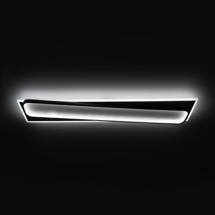 Brilagi - Dimbare LED-plafondlamp OUTLINE LED/90W/230V 3000-6000K 18x100 cm wit/zwart + afstandsbediening