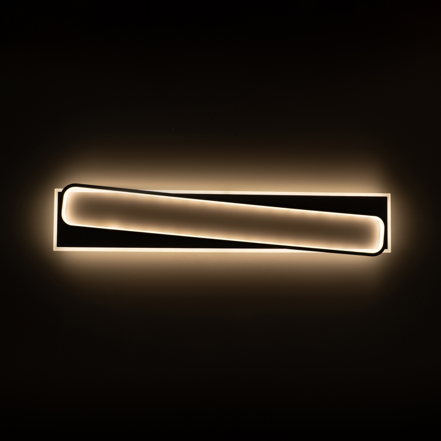 Brilagi - Dimbare LED-plafondlamp OUTLINE LED/90W/230V 3000-6000K 18x100 cm wit/zwart + afstandsbediening