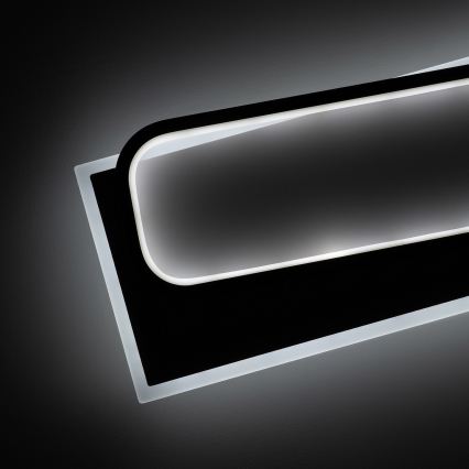 Brilagi - Dimbare LED-plafondlamp OUTLINE LED/90W/230V 3000-6000K 18x100 cm wit/zwart + afstandsbediening