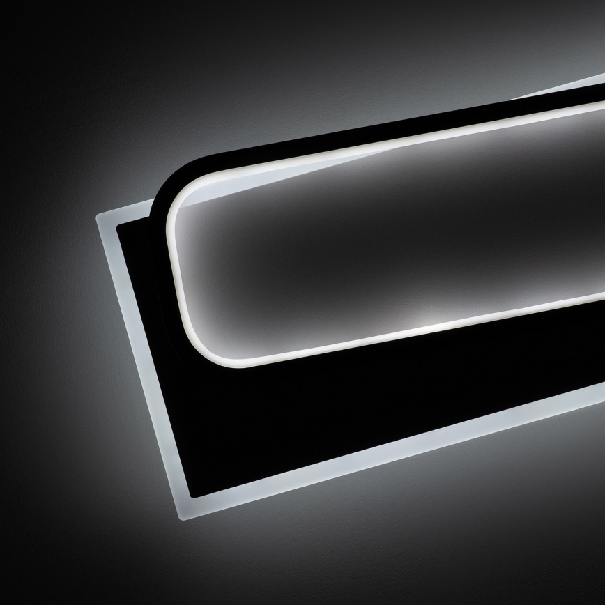 Brilagi - Dimbare LED-plafondlamp OUTLINE LED/90W/230V 3000-6000K 18x100 cm wit/zwart + afstandsbediening