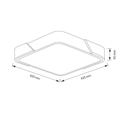 Brilagi - Dimbare LED-plafondlamp PILANA LED/48W/230V 3000-6500K eiken/wit 42x42 cm + afstandsbediening