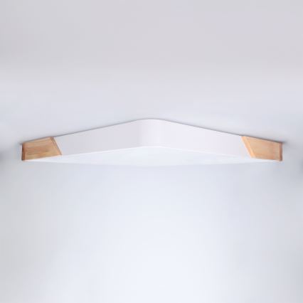 Brilagi - Dimbare LED-plafondlamp PILANA LED/60W/230V 3000-6500K eiken/wit 56x56 cm + afstandsbediening
