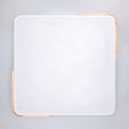 Brilagi - Dimbare LED-plafondlamp PILANA LED/60W/230V 3000-6500K eiken/wit 56x56 cm + afstandsbediening