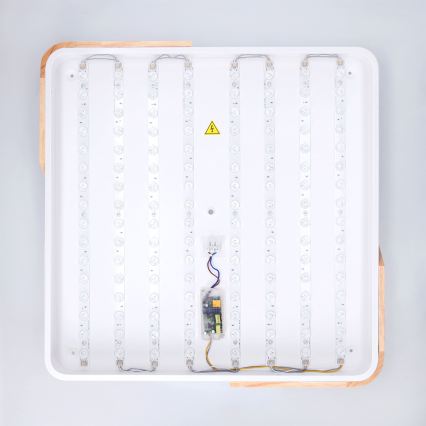 Brilagi - Dimbare LED-plafondlamp PILANA LED/60W/230V 3000-6500K eiken/wit 56x56 cm + afstandsbediening
