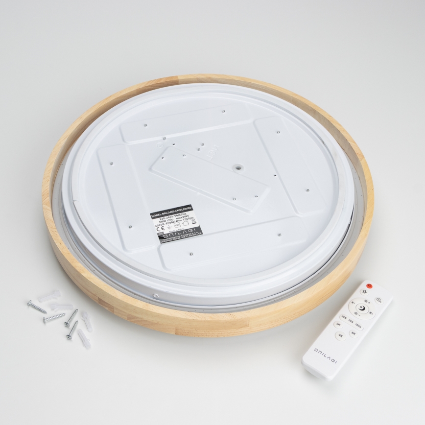 Brilagi - LED-dimbare plafondlamp PINE LED/24W/230V Ø 42 cm 3000-6500K + afstandsbediening