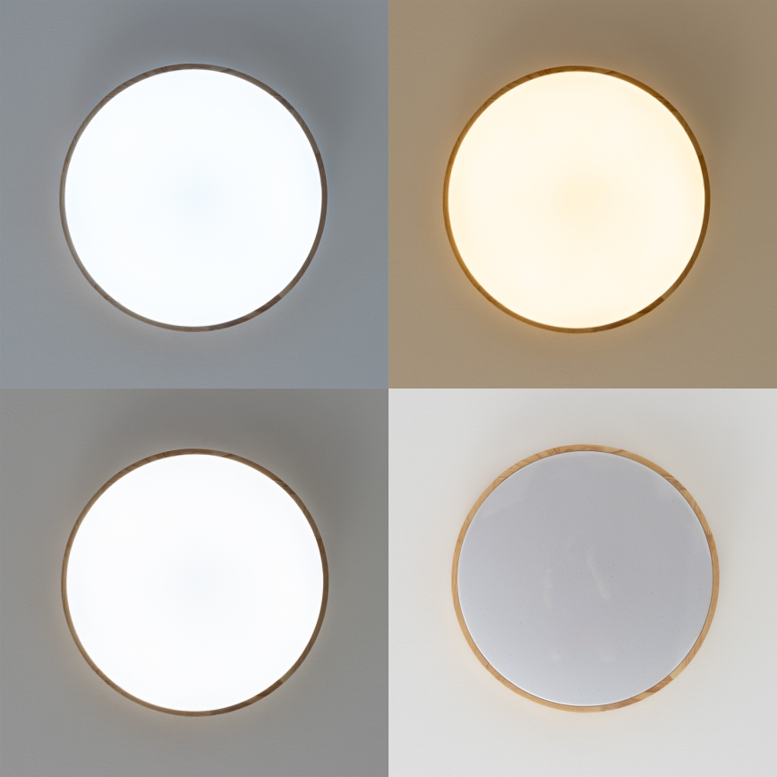 Brilagi - Dimbare LED-plafondlamp PINE LED/60W/230V Ø 52 cm 3000-6500K + afstandsbediening