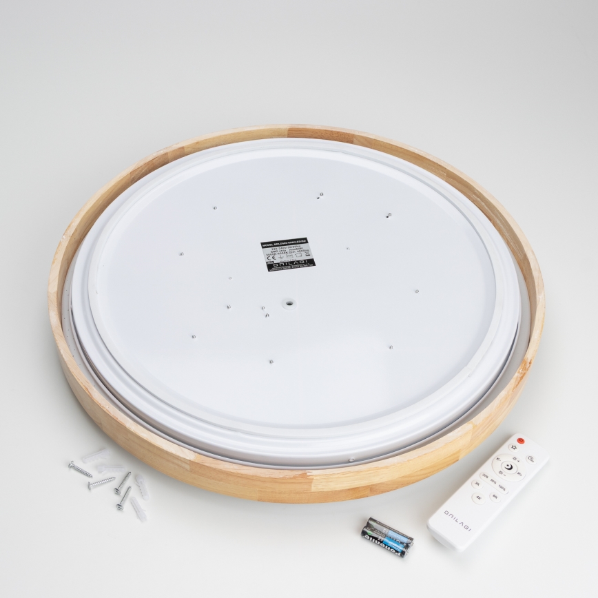 Brilagi - Dimbare LED-plafondlamp PINE LED/60W/230V Ø 52 cm 3000-6500K + afstandsbediening