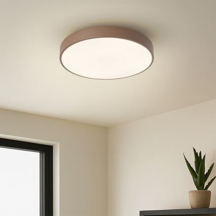 Brilagi - LED dimbare plafondlamp POOL LED/36W/230V 3000-6000K Ø 30 cm bruin + afstandsbediening