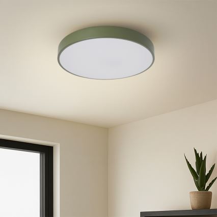 Brilagi - LED dimbare plafondlamp POOL LED/36W/230V 3000-6000K Ø 30 cm groen + afstandsbediening