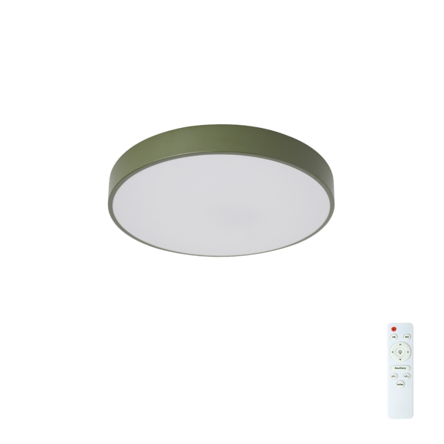 Brilagi - LED dimbare plafondlamp POOL LED/36W/230V 3000-6000K Ø 30 cm groen + afstandsbediening