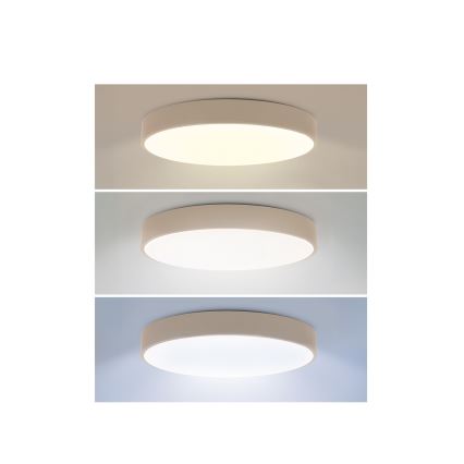 Brilagi - LED-dimbare plafondlamp POOL LED/36W/230V 3000-6000K Ø 30 cm beige + afstandsbediening