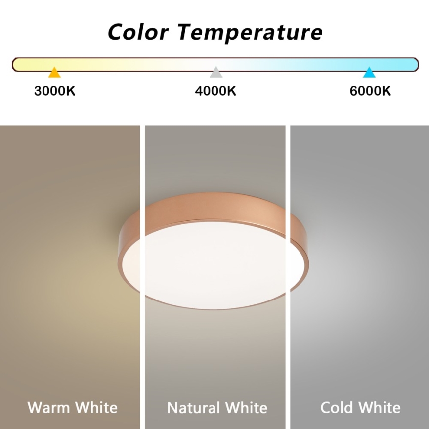 Brilagi - LED-dimbare plafondlamp POOL LED/36W/230V 3000-6000K Ø 30 cm bronskleurig + afstandsbediening