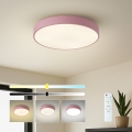 Brilagi - Dimbare LED-plafondlamp POOL LED/48W/230V 3000–6000K Ø 40 cm roze + afstandsbediening