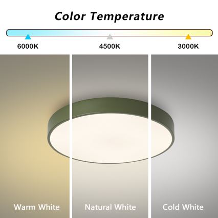 Brilagi - LED-dimbare plafondlamp POOL LED/60W/230V 3000-6000K Ø 50 cm groen + afstandsbediening