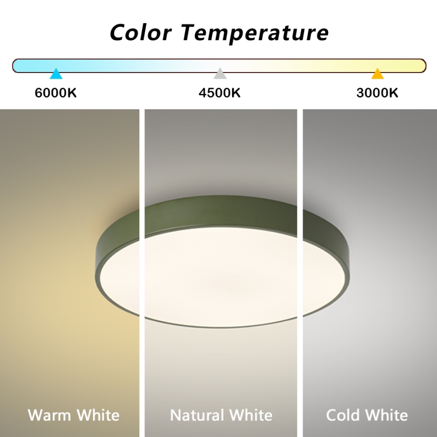 Brilagi - LED-dimbare plafondlamp POOL LED/60W/230V 3000-6000K Ø 50 cm groen + afstandsbediening