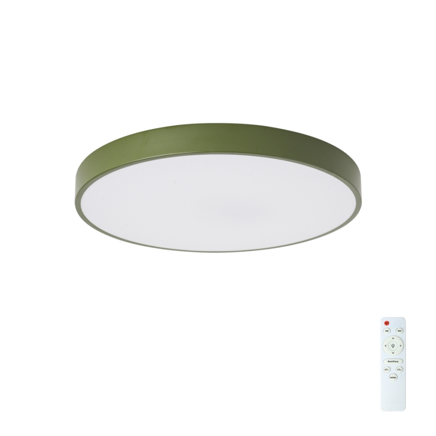 Brilagi - LED-dimbare plafondlamp POOL LED/60W/230V 3000-6000K Ø 50 cm groen + afstandsbediening