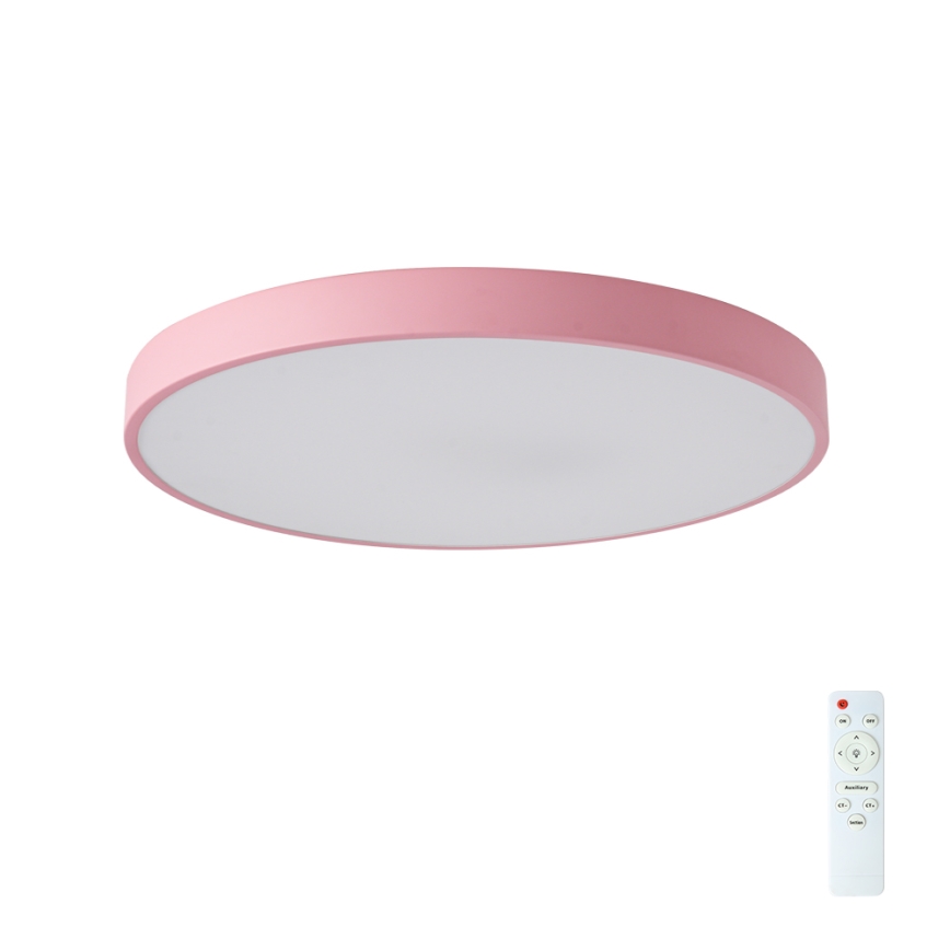 Brilagi - LED dimbare plafondlamp POOL LED/60W/230V 3000-6000K Ø 60 cm roze + afstandsbediening