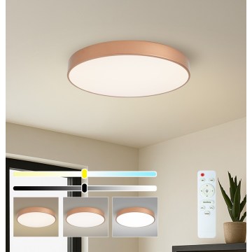 Brilagi - Dimbare LED-plafondlamp POOL LED/60W/230V 3000-6000K Ø 60 cm bronskleurig + afstandsbediening
