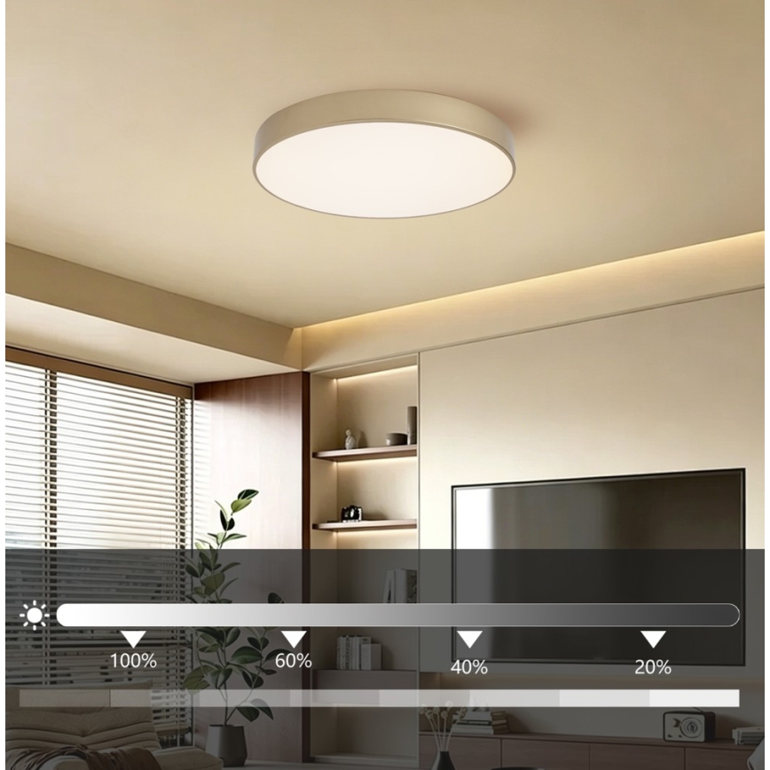 Brilagi - Dimbare LED-plafondlamp POOL LED/60W/230V 3000-6000K Ø 50 cm goud + afstandsbediening