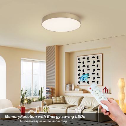 Brilagi - Dimbare LED-plafondlamp POOL LED/60W/230V 3000-6000K Ø 50 cm goud + afstandsbediening