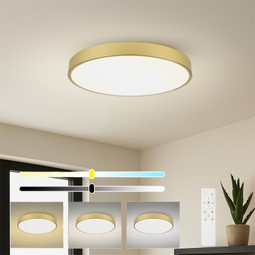 Brilagi - dimbare LED-plafondlamp POOL SMART LED/100W/230V 3000-6000K 80 cm goud Wi-Fi Tuya + afstandsbediening