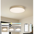 Brilagi - Dimbare LED-plafondlamp POOL SMART LED/60W/230V 3000-6000K Ø 50 cm Wi-Fi Tuya goudkleurig + afstandsbediening